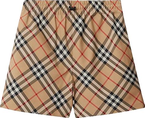 3882301 burberry|Check Shorts in Sand .